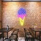 Double Scoop Ice Cream Fun Neon Display for Ice Cream Stands