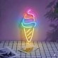 Ice Cream Swirl Whimsical Neon for Dessert Stations