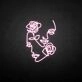 'Flower and people' neon sign