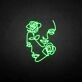 'Flower and people' neon sign