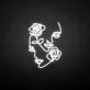 'Flower and people' neon sign