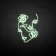 'Flower and people' neon sign