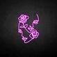 'Flower and people' neon sign