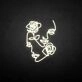 'Flower and people' neon sign