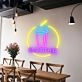 Customize Smoothie Circle Refreshing Neon Glow for Smoothie Spots