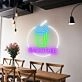 Customize Smoothie Circle Refreshing Neon Glow for Smoothie Spots