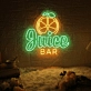 Customize Juice Bar Orange Vibrant Neon for Lively Juice Bars