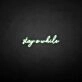 'Stay a while' neon sign