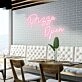 Pizza Open Welcome Pizza Lovers with Bright Neon