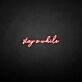 'Stay a while' neon sign