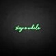 'Stay a while' neon sign