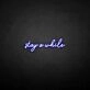 'Stay a while' neon sign