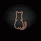 'The cat back' neon sign