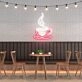 Coffee Cup Heart Warm Hearts with Charming Neon