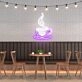 Coffee Cup Heart Warm Hearts with Charming Neon