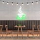 Coffee Cup Heart Warm Hearts with Charming Neon