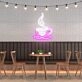Coffee Cup Heart Warm Hearts with Charming Neon