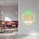 Customize Take Away Coffee Add a Burst of Energy with Neon Art