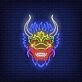 Dragon Head Unleash Fantasy with Fiery Neon