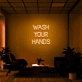 Wash your hands Add a Fun Twist to Hygiene with Neon Sign