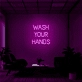 Wash your hands Add a Fun Twist to Hygiene with Neon Sign