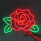 Rose in bloom Captivate with the Elegance of Floral Neon