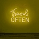 Travel often Feed Your Wanderlust with Inspirational Neon