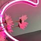 Heart-Shaped Neon Mirror Wall Decor