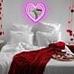 Radiant Love Heart Neon Mirror LED Wall Art Sign