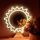Radiant Sunburst Neon Mirror Signs