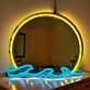 Sunset Wave Glow Neon Mirror Sign