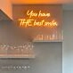 You have the bestest smile neon sign