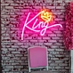 King Crown Neon Sign Illuminate Your Space with Majestic Royalty