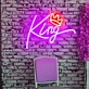 King Crown Neon Sign Illuminate Your Space with Majestic Royalty
