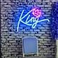 King Crown Neon Sign Illuminate Your Space with Majestic Royalty