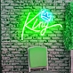 King Crown Neon Sign Illuminate Your Space with Majestic Royalty