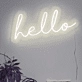 Radiant Greetings Hello Neon Sign