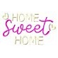 Use the multicolor Home Sweet Home neon sign to spruce up your love nest