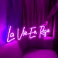 La Vie En  Rose Neon Sign: Illuminate Your Love Story