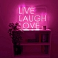 Live Laugh Love Neon Sign: Illuminate Your Joyful Moments