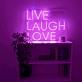 Live Laugh Love Neon Sign: Illuminate Your Joyful Moments