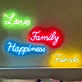 Love, Family, Happiness, Friends: Illuminate Your Space with Neon Warmth and Cheer
