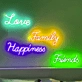 Love, Family, Happiness, Friends: Illuminate Your Space with Neon Warmth and Cheer