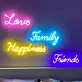 Love, Family, Happiness, Friends: Illuminate Your Space with Neon Warmth and Cheer