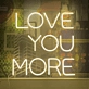 Love You More Neon Sign: Express Boundless Affection in Radiant Glow