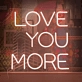 Love You More Neon Sign: Express Boundless Affection in Radiant Glow