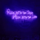Ride with the Devil, Hide with the Lord: Captivating Neon Art Sign!