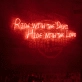 Ride with the Devil, Hide with the Lord: Captivating Neon Art Sign!