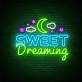 Sweet Dreaming Goodnight Moon Stars and Clouds: Illuminate Your Nights with Whimsical Charm - Neon Art Sign