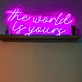 The World is Yours Neon Sign: Illuminate Your Space with Confidence and Ambition